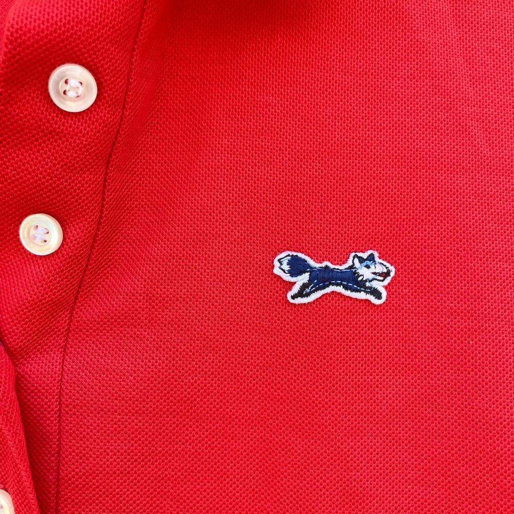 Vintage 80s JCPenney Fox Knit Polo XS-S Red Preppy Academia Minimalist Tennis - Picture 3 of 9